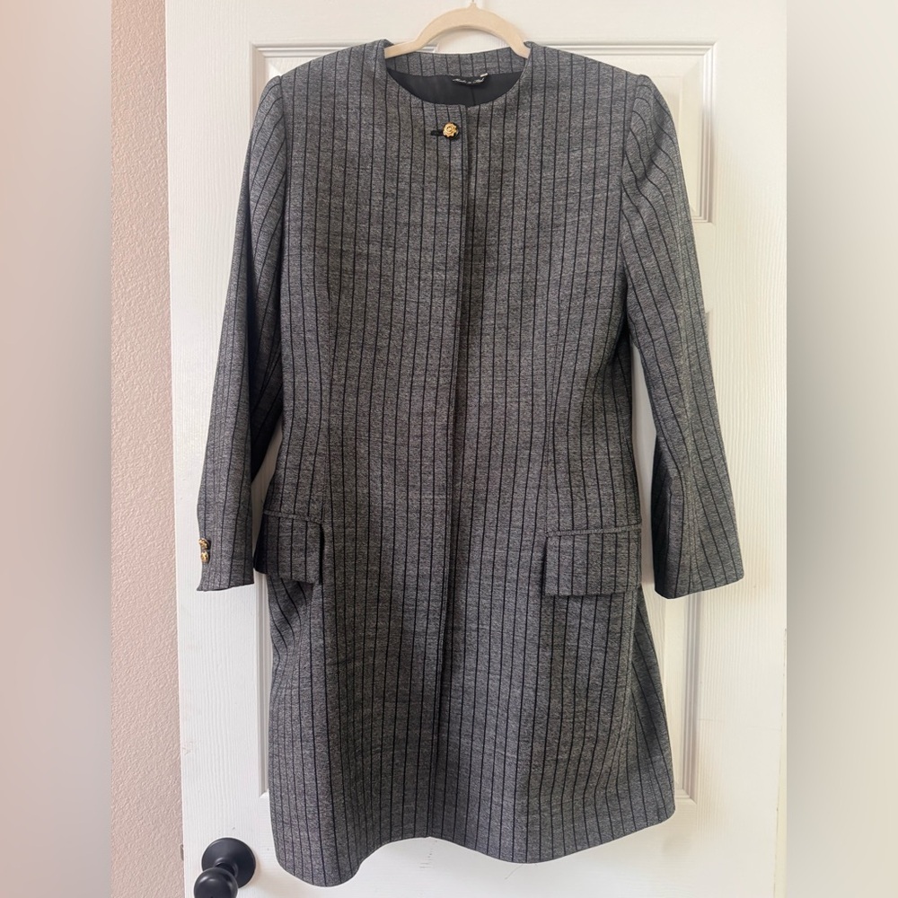 Gianni Versace Vintage 100% wool long blazer jacket size 42